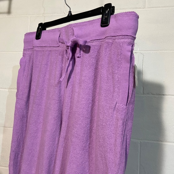 Free People Movement Women Radiant Jogger Purple Comfy Terry Loungewear Athletic - Picture 7 of 12